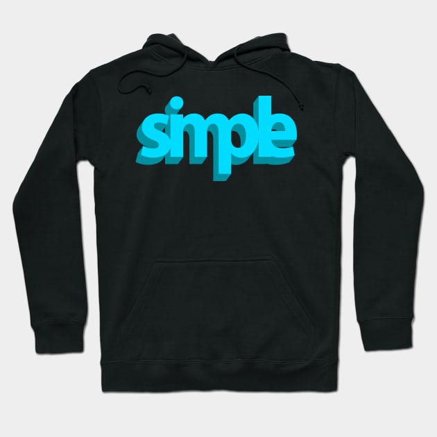 Simple (3D blue) Hoodie by FattoAMano